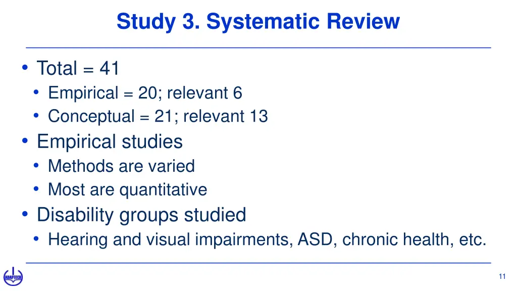 study 3 systematic review