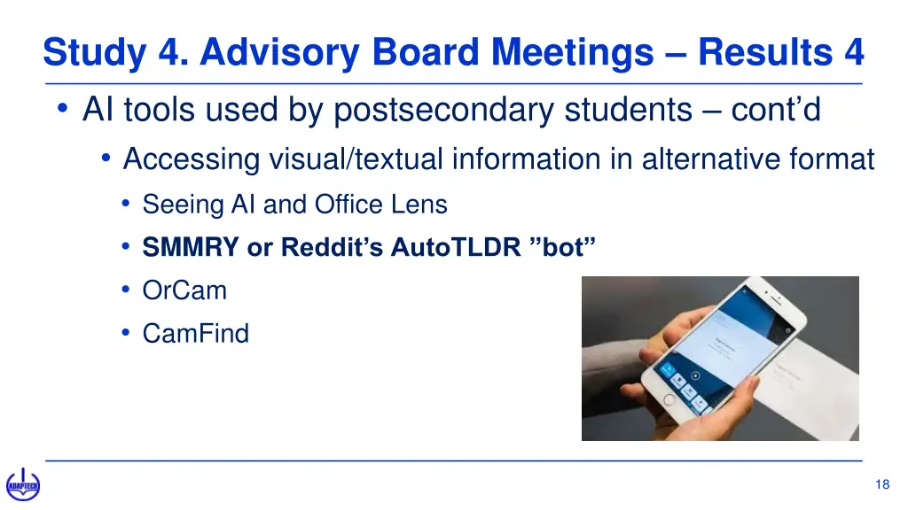 study 4 advisory board meetings results 1