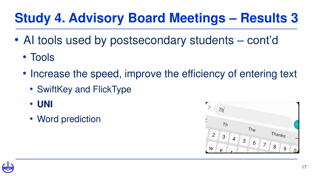 study 4 advisory board meetings results 3