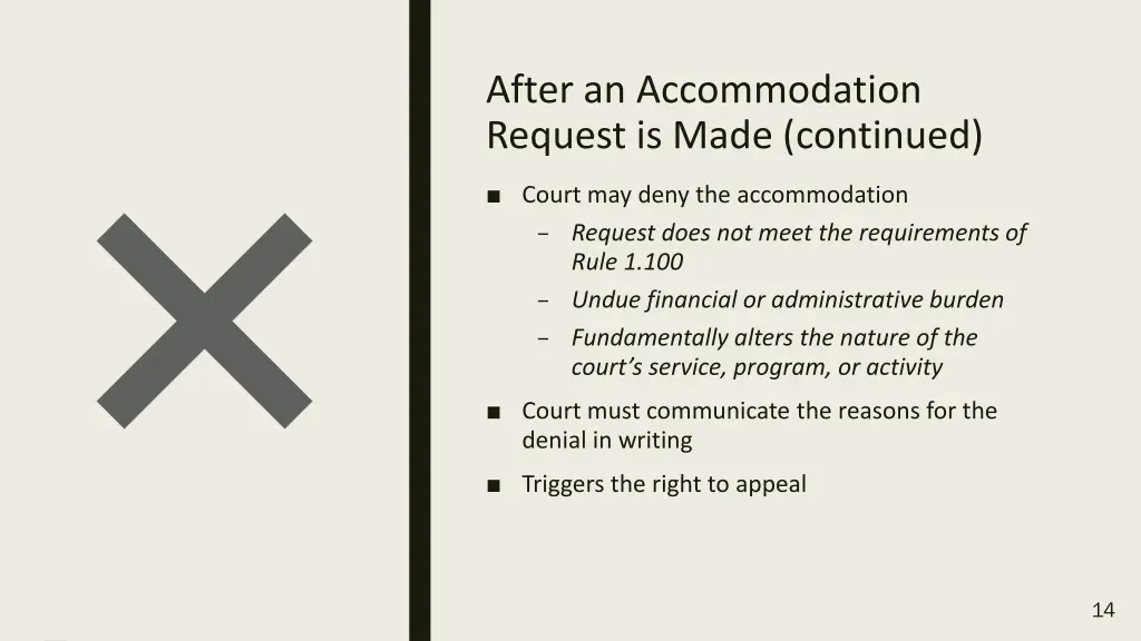 after an accommodation request is made continued