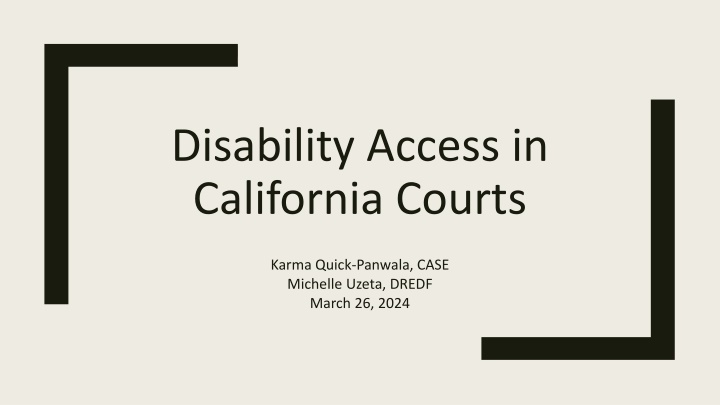 disability access in california courts