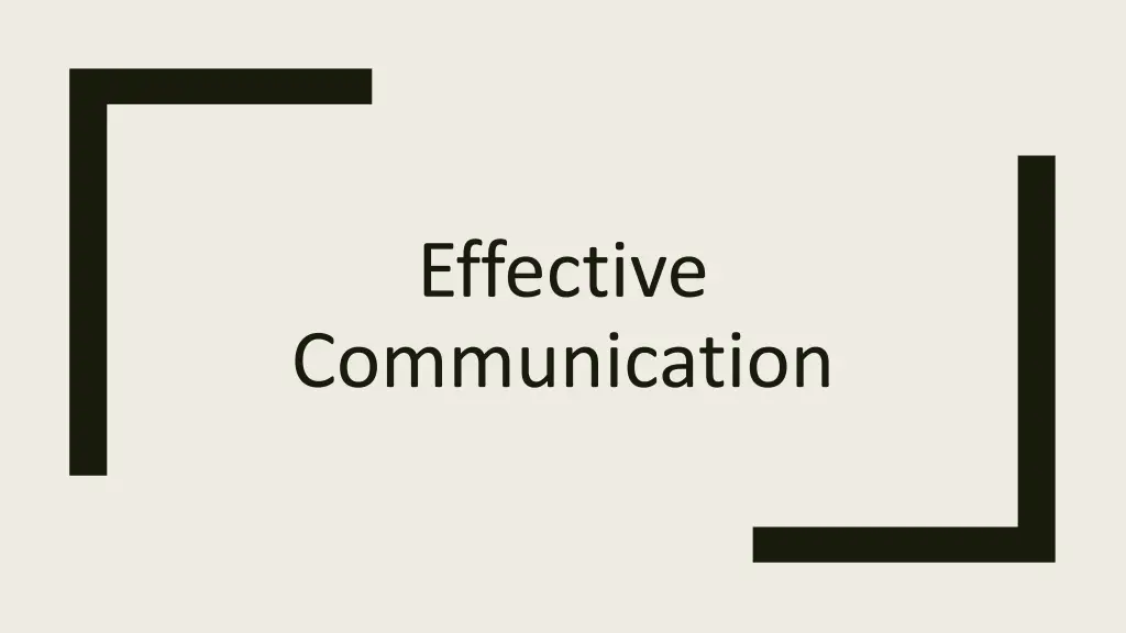 effective communication