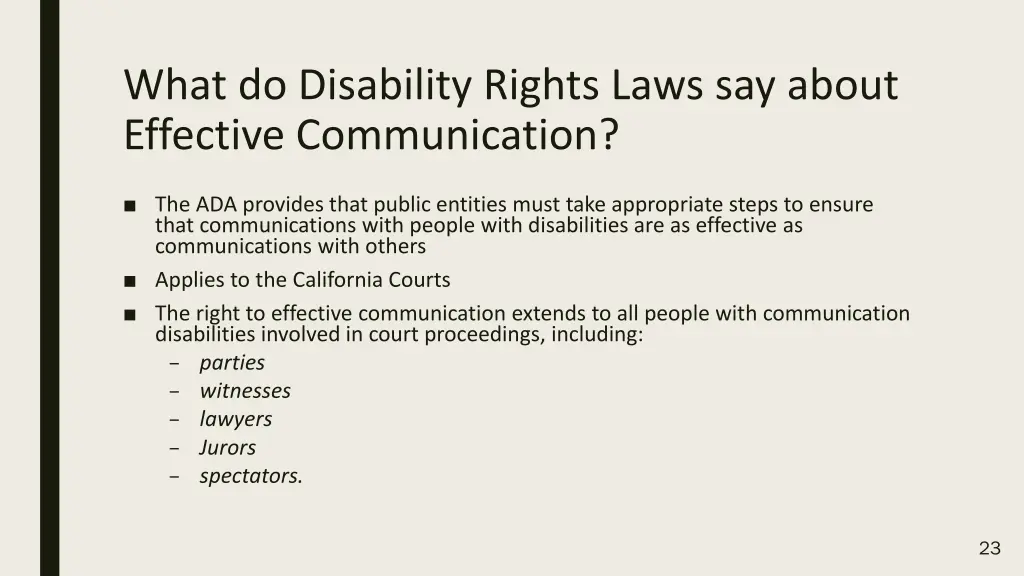 what do disability rights laws say about