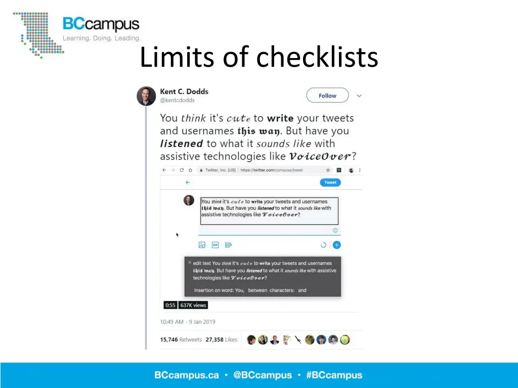 limits of checklists