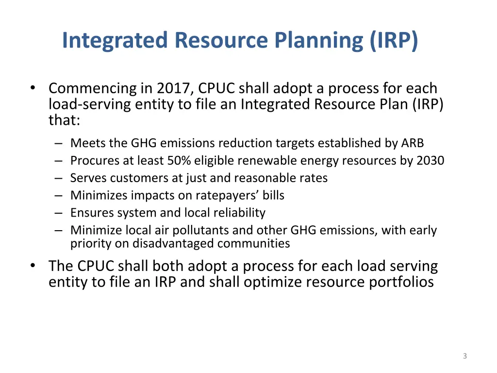 integrated resource planning irp