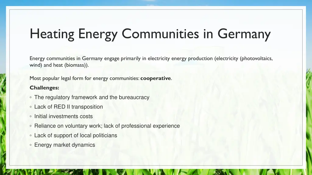 heating energy communities in germany