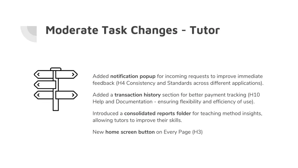 moderate task changes tutor