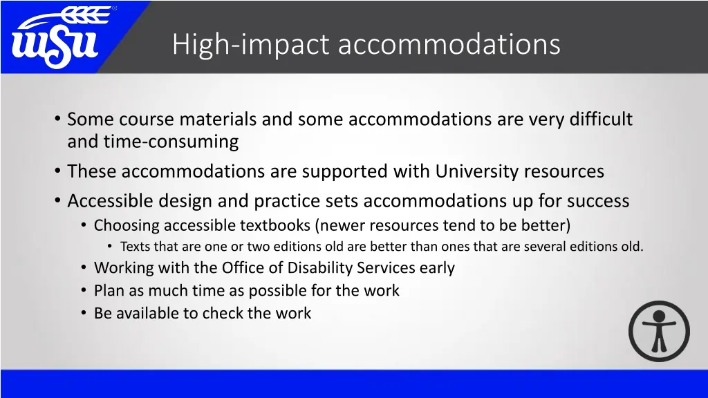 high impact accommodations