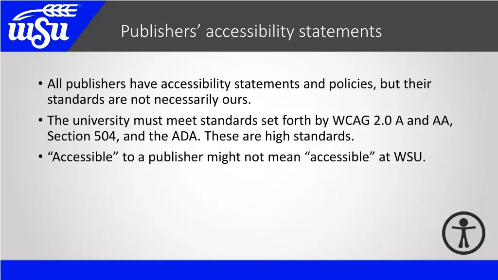 publishers accessibility statements