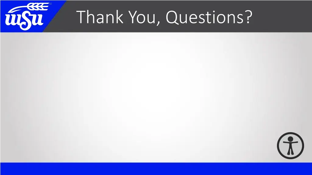 thank you questions