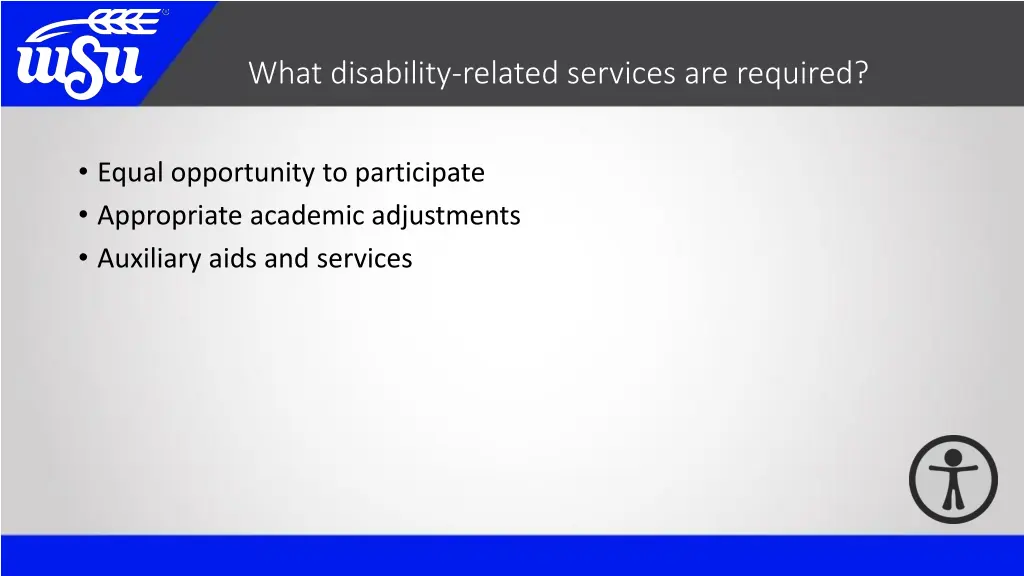 what disability related services are required