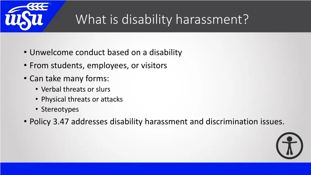 what is disability harassment