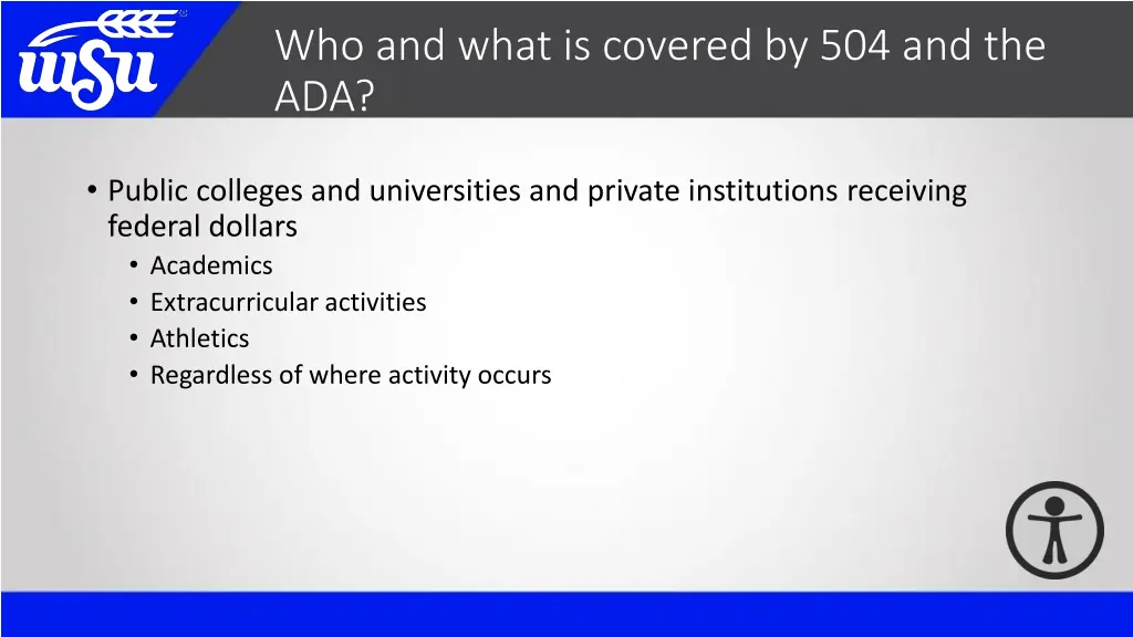 who and what is covered by 504 and the ada