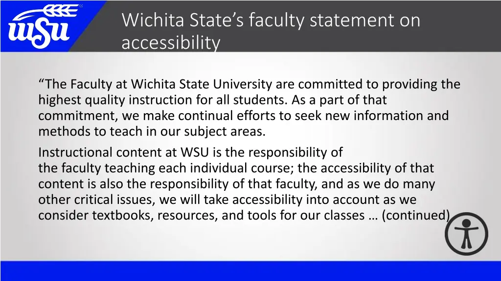 wichita state s faculty statement on accessibility
