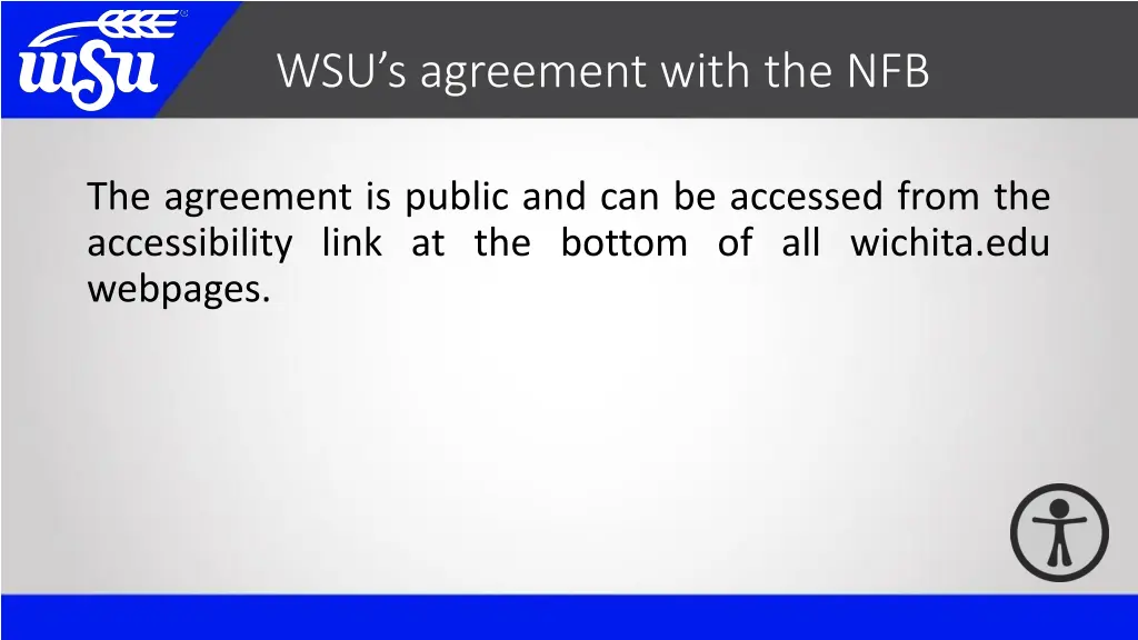 wsu s agreement with the nfb