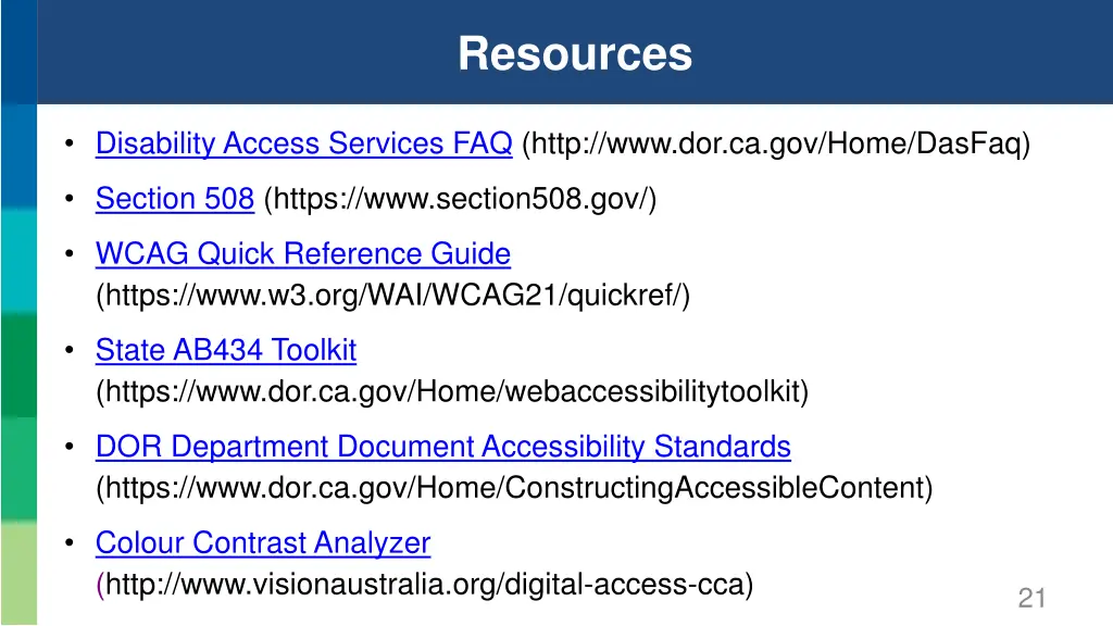 resources