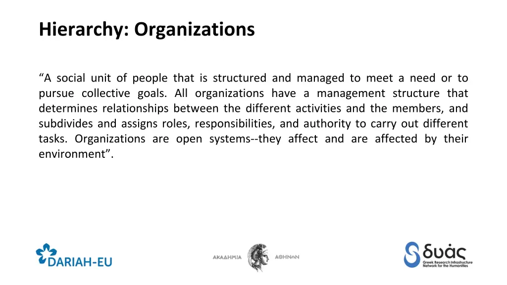 hierarchy organizations