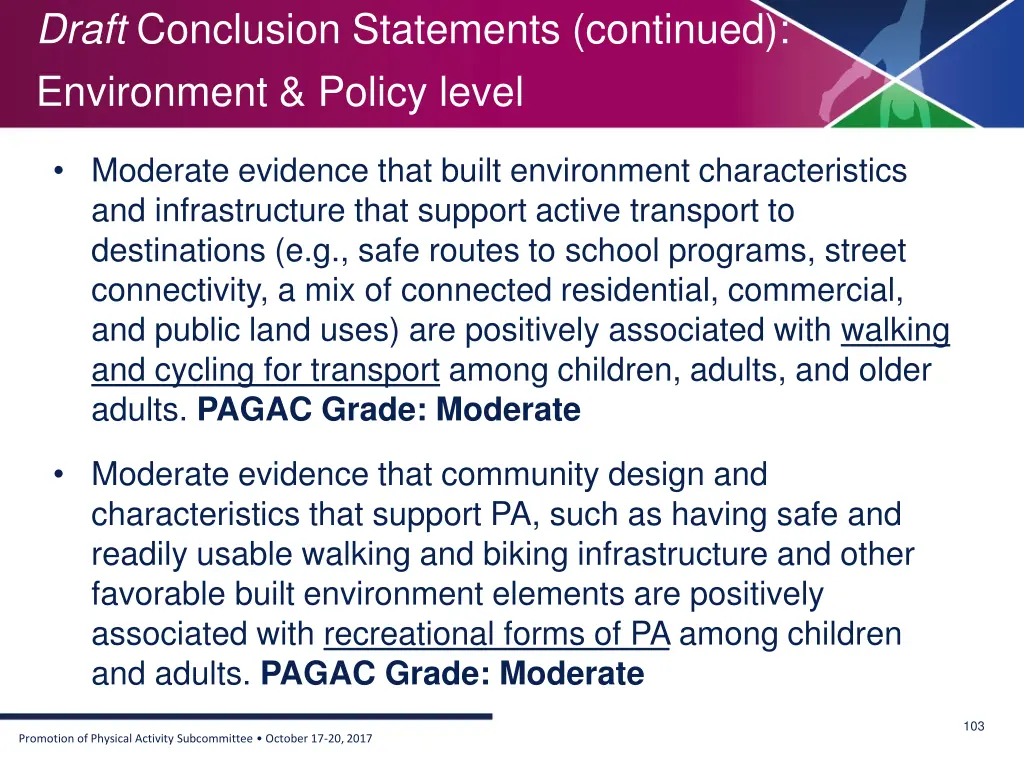 draft conclusion statements continued environment