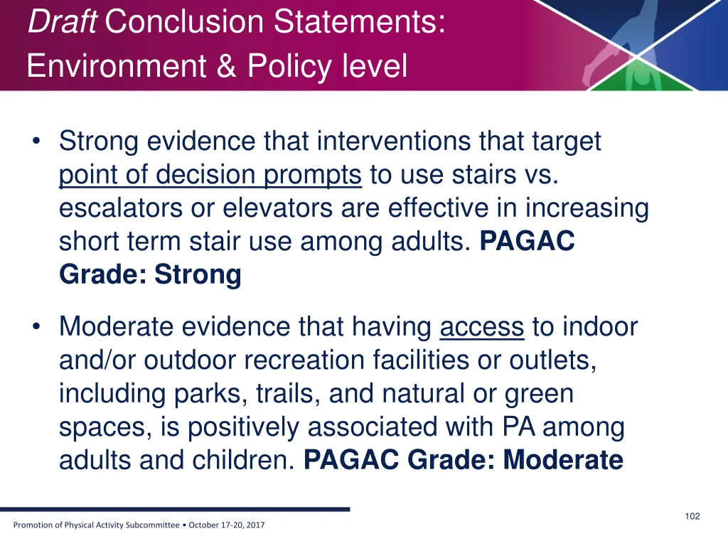 draft conclusion statements environment policy
