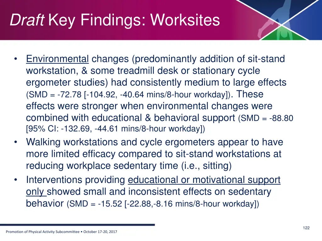 draft key findings worksites