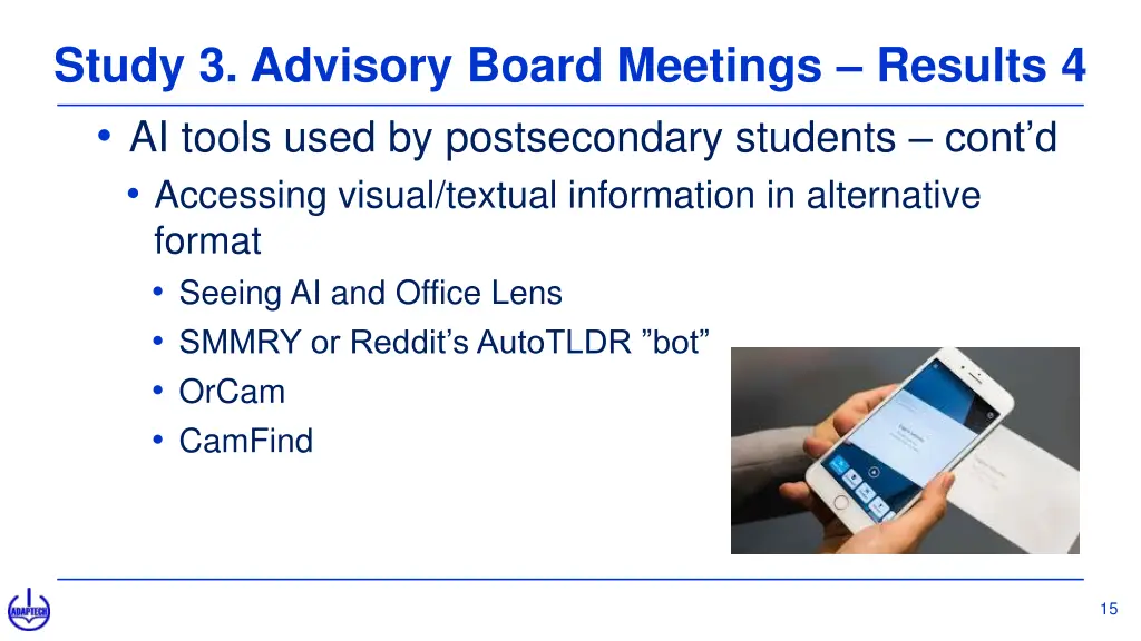 study 3 advisory board meetings results 1
