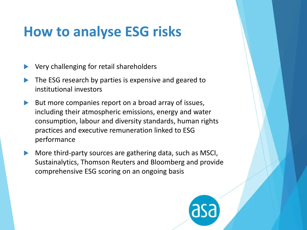 how to analyse esg risks