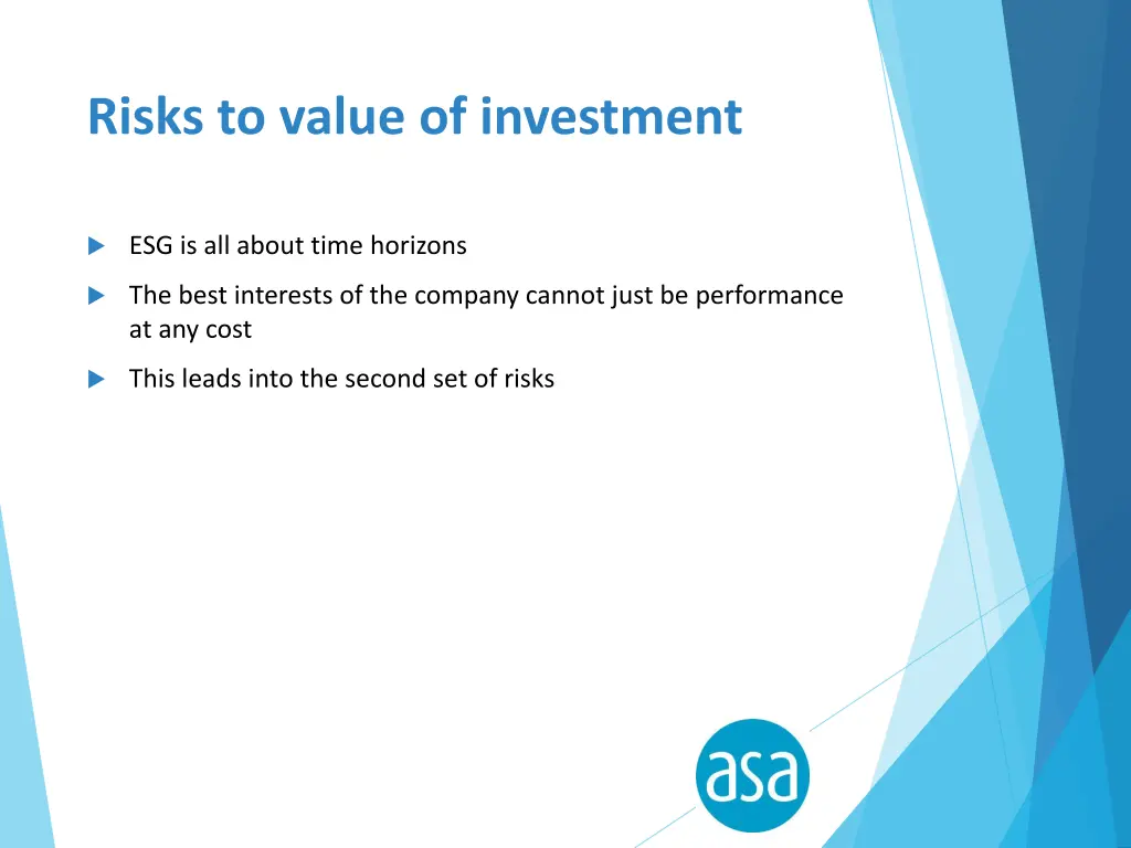 risks to value of investment 2