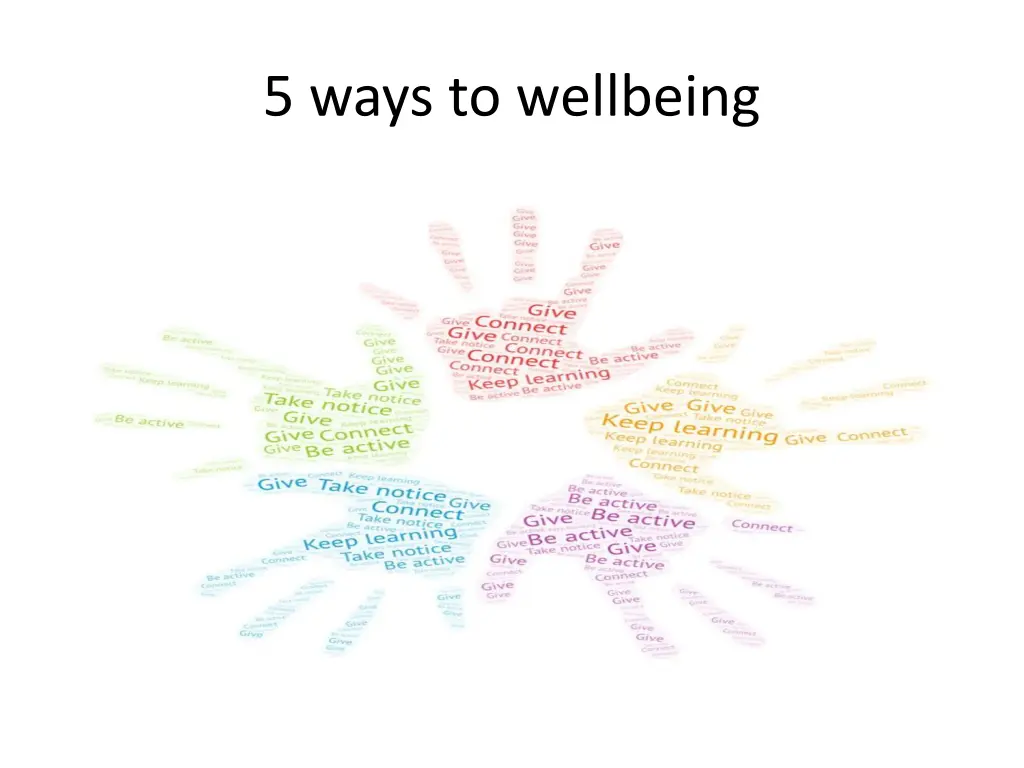 5 ways to wellbeing