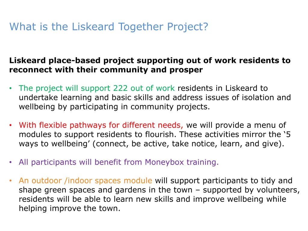 what is the liskeard together project