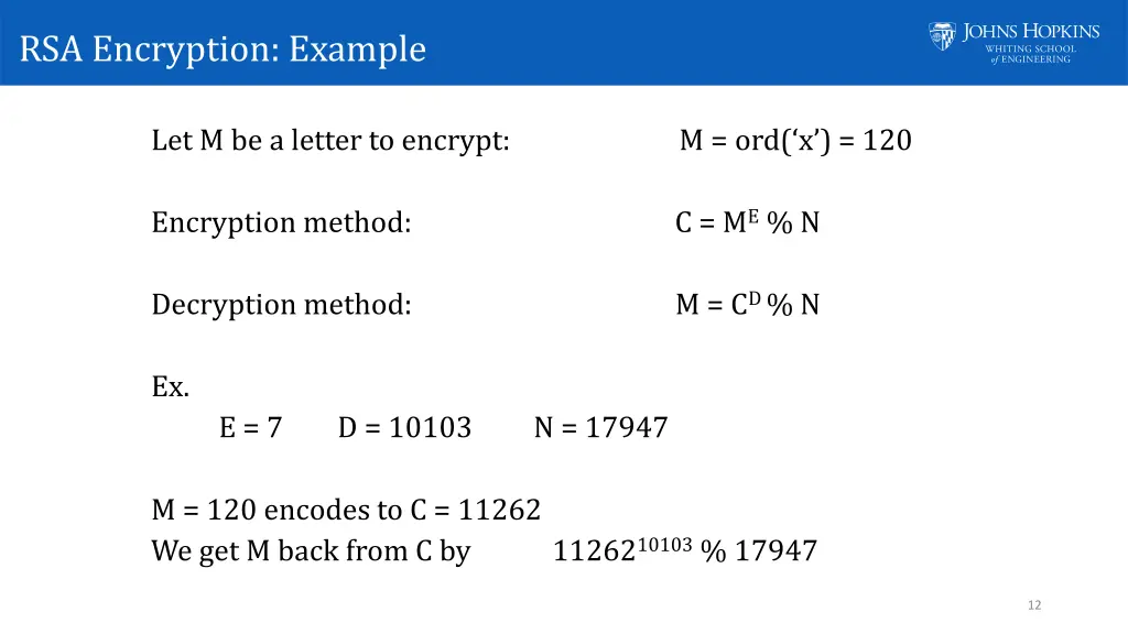 rsa encryption example
