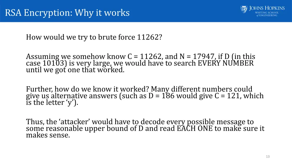 rsa encryption why it works