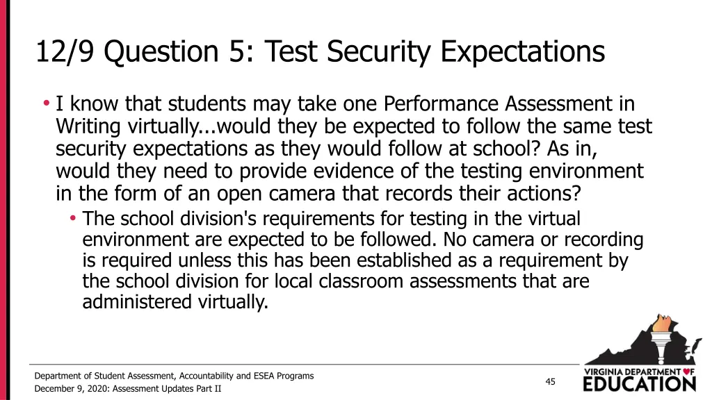 12 9 question 5 test security expectations