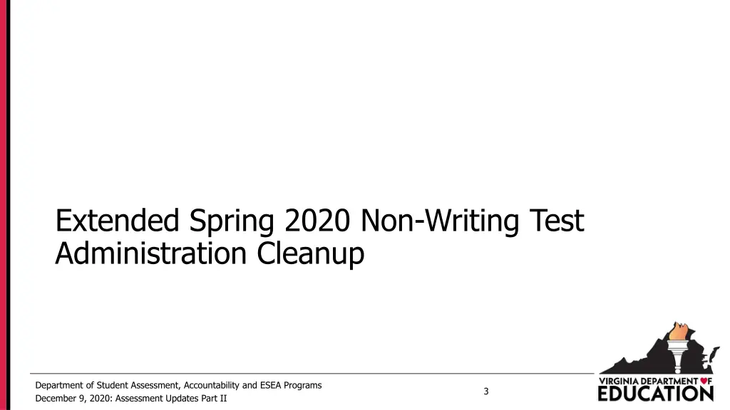 extended spring 2020 non writing test