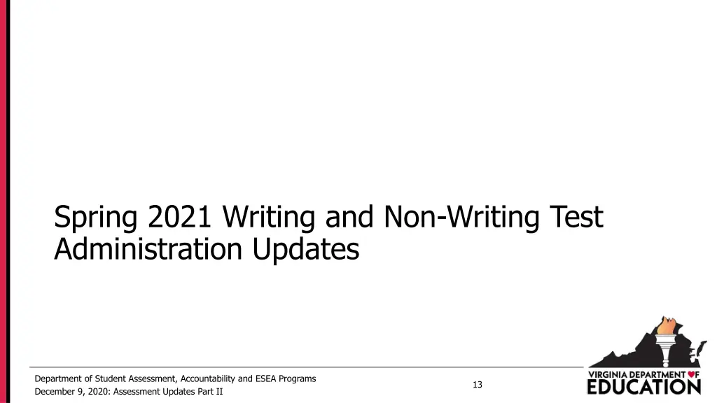 spring 2021 writing and non writing test