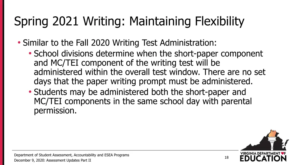 spring 2021 writing maintaining flexibility
