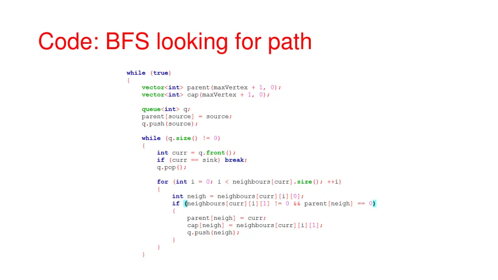 code bfs looking for path