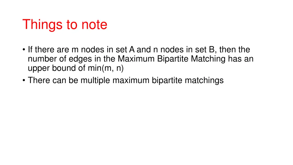 things to note