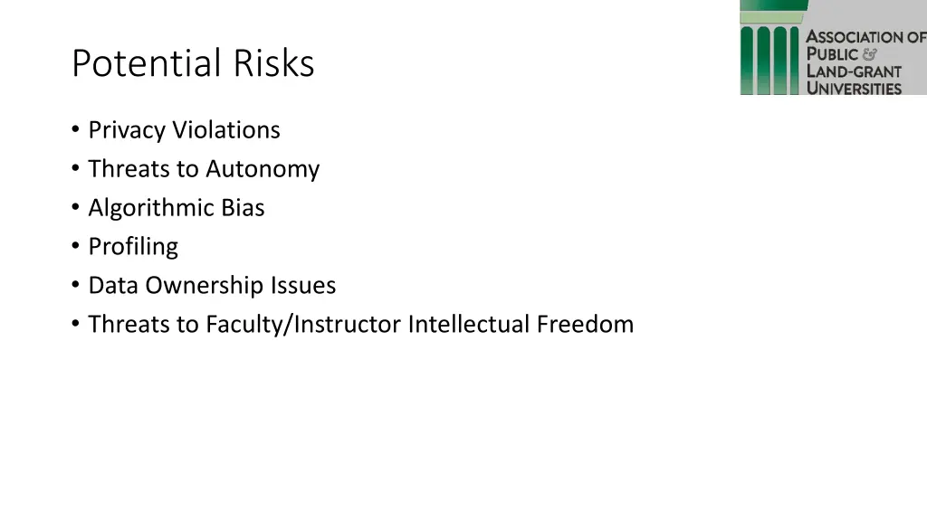 potential risks