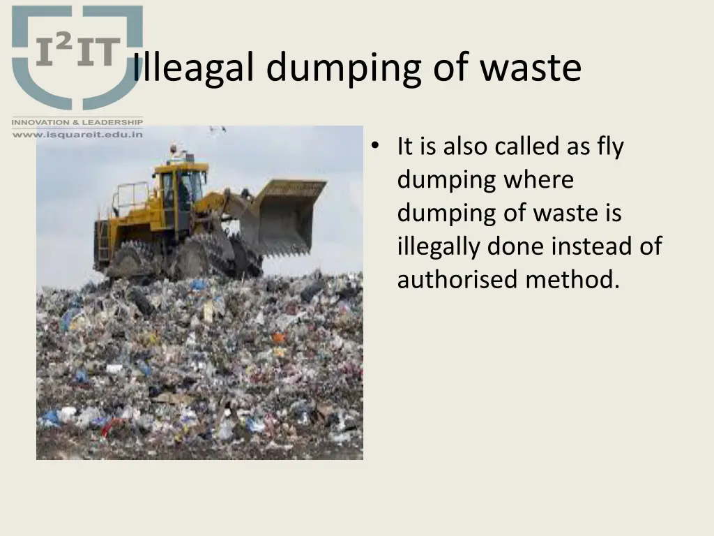 illeagal dumping of waste