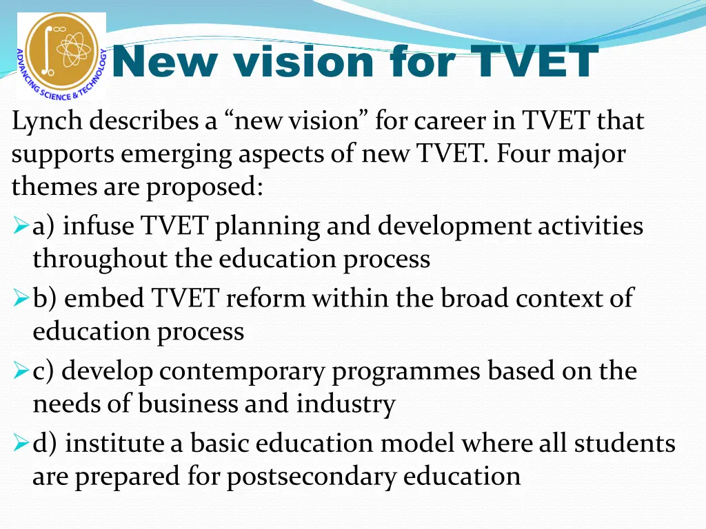 new vision for tvet