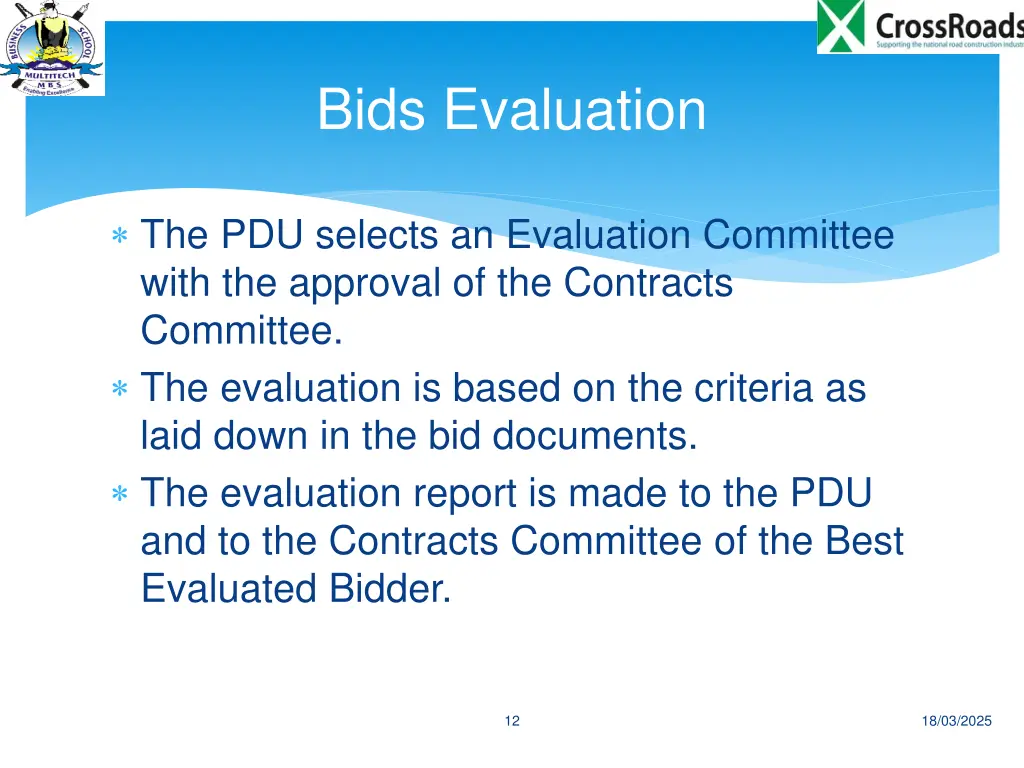 bids evaluation