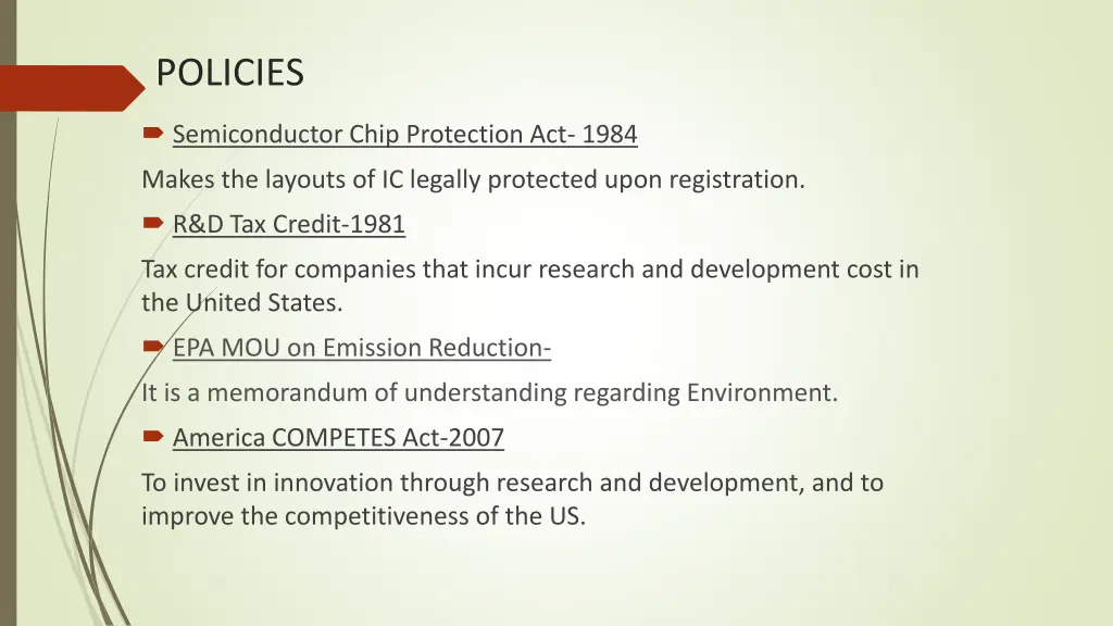 policies