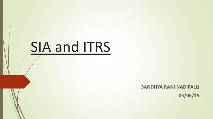 sia and itrs