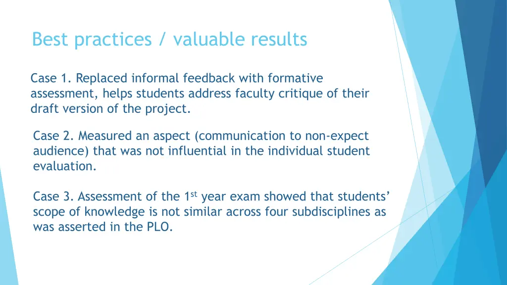 best practices valuable results