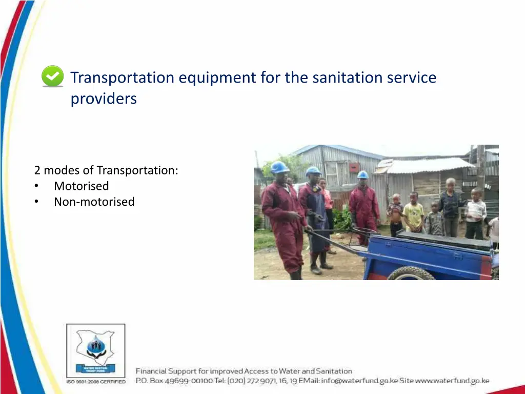 transportation equipment for the sanitation