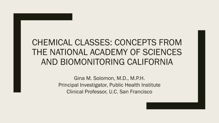 chemical classes concepts from the national
