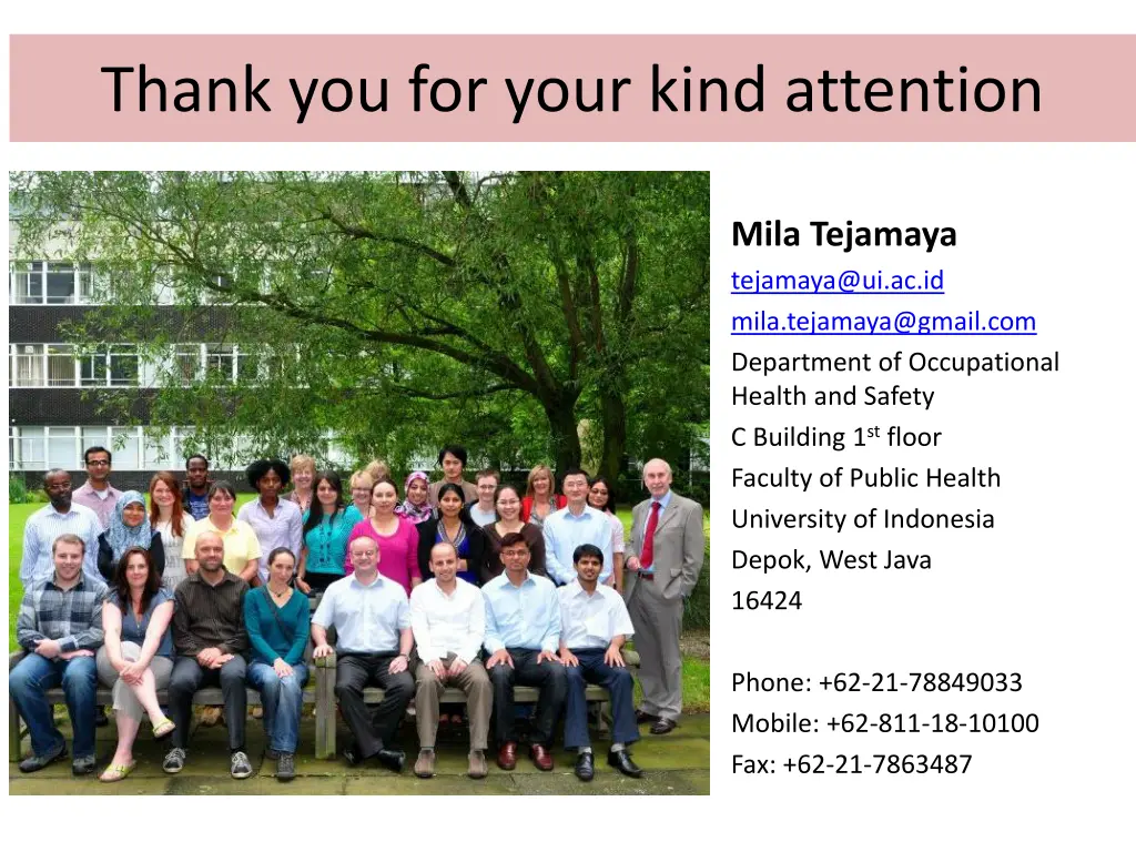 thank you for your kind attention