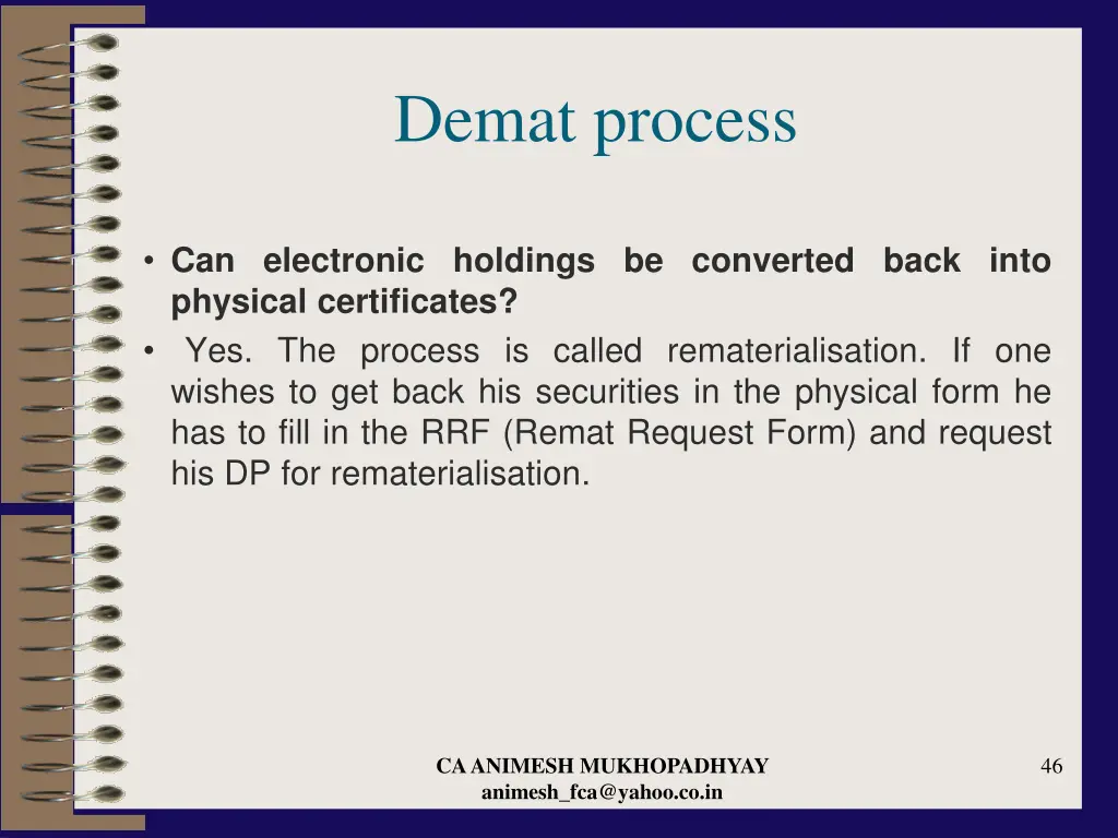 demat process 4