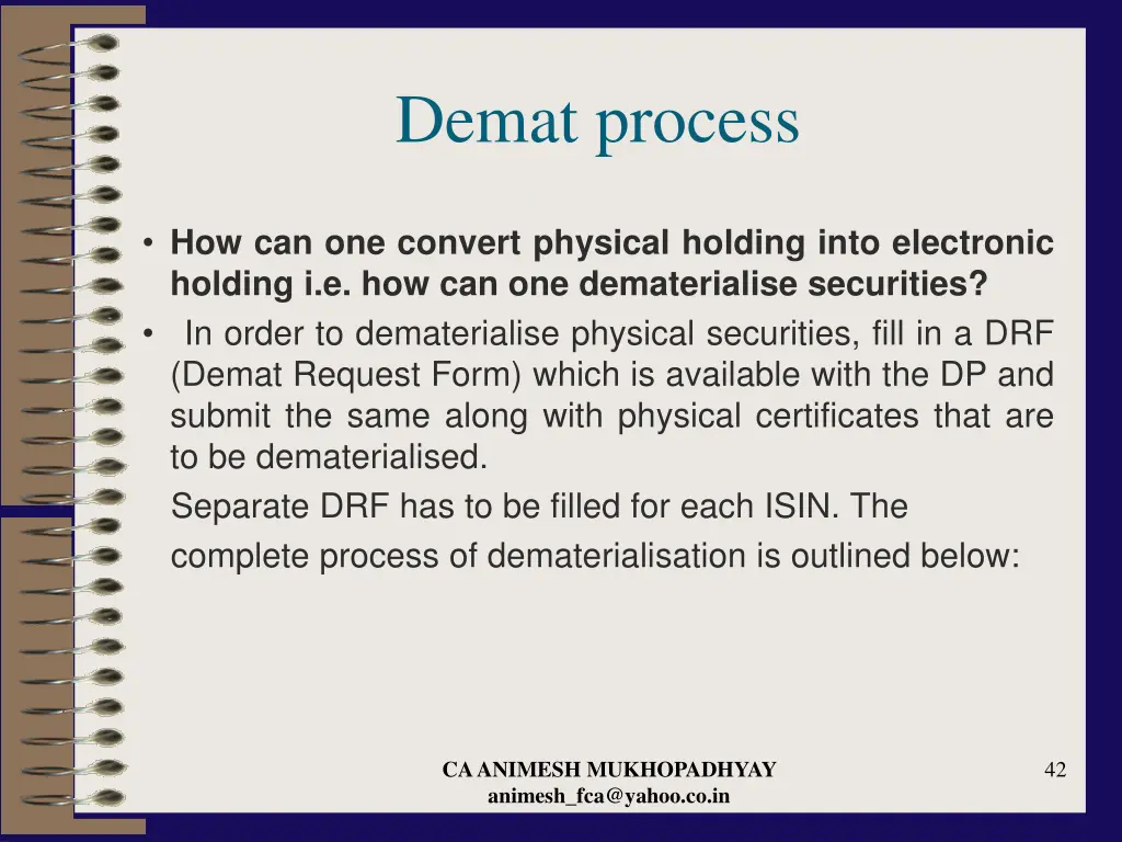 demat process