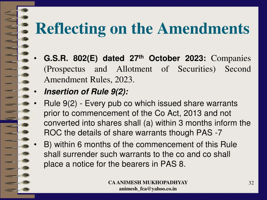 reflecting on the amendments 11